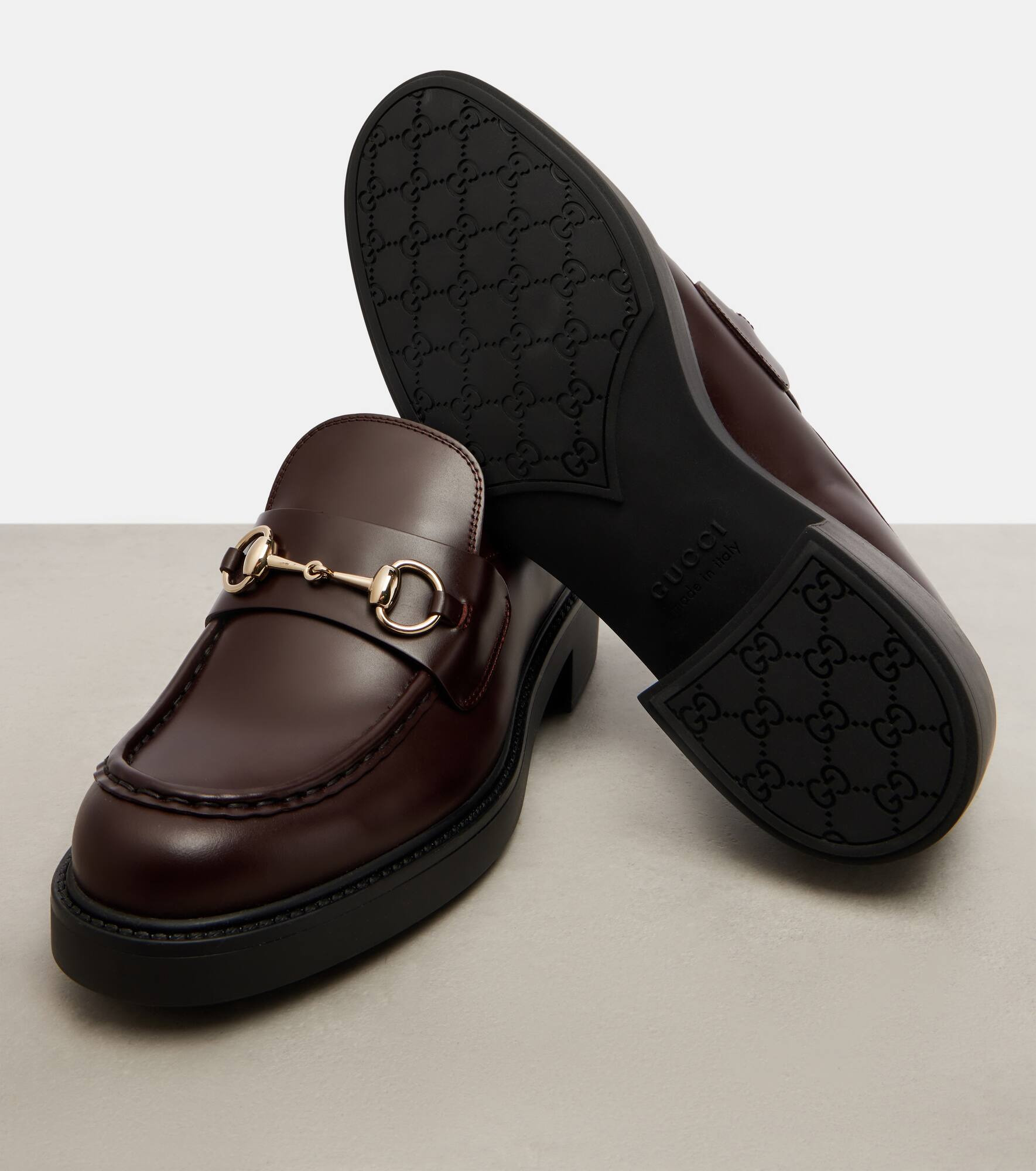 Horsebit leather penny loafers - 5