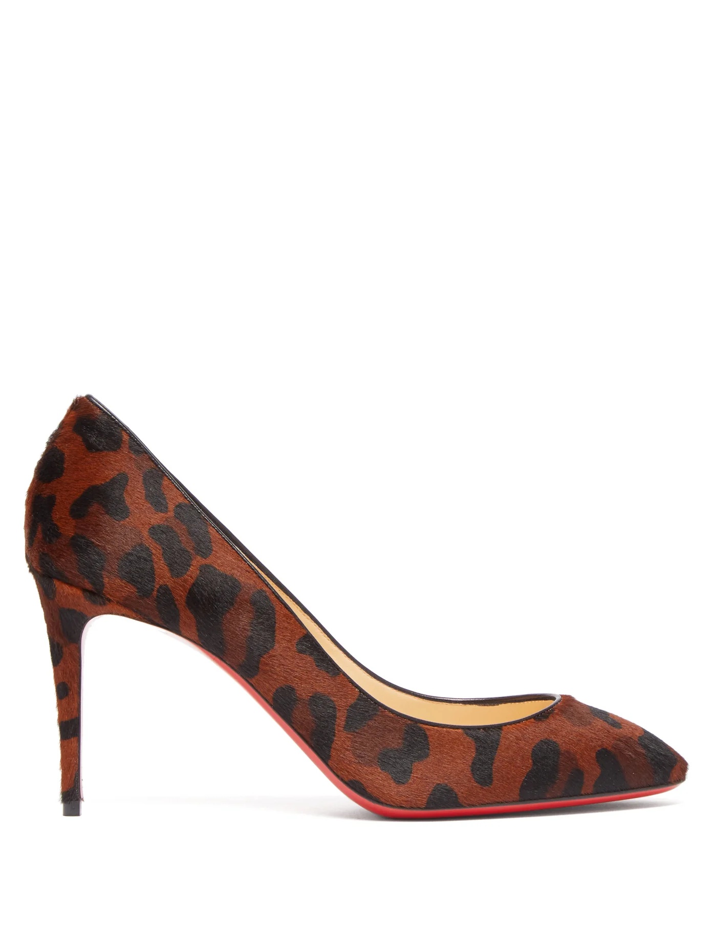 Eloise 85 leopard-print calf-hair pumps - 1