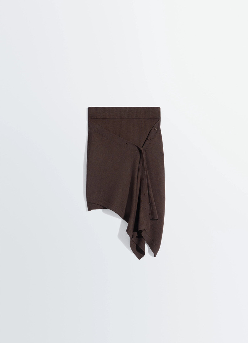 BUTTONED SKIRT IN MERINO BLEND - 1