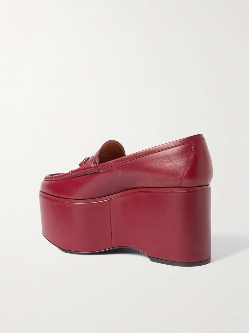 Horsebit leather platform loafers 3