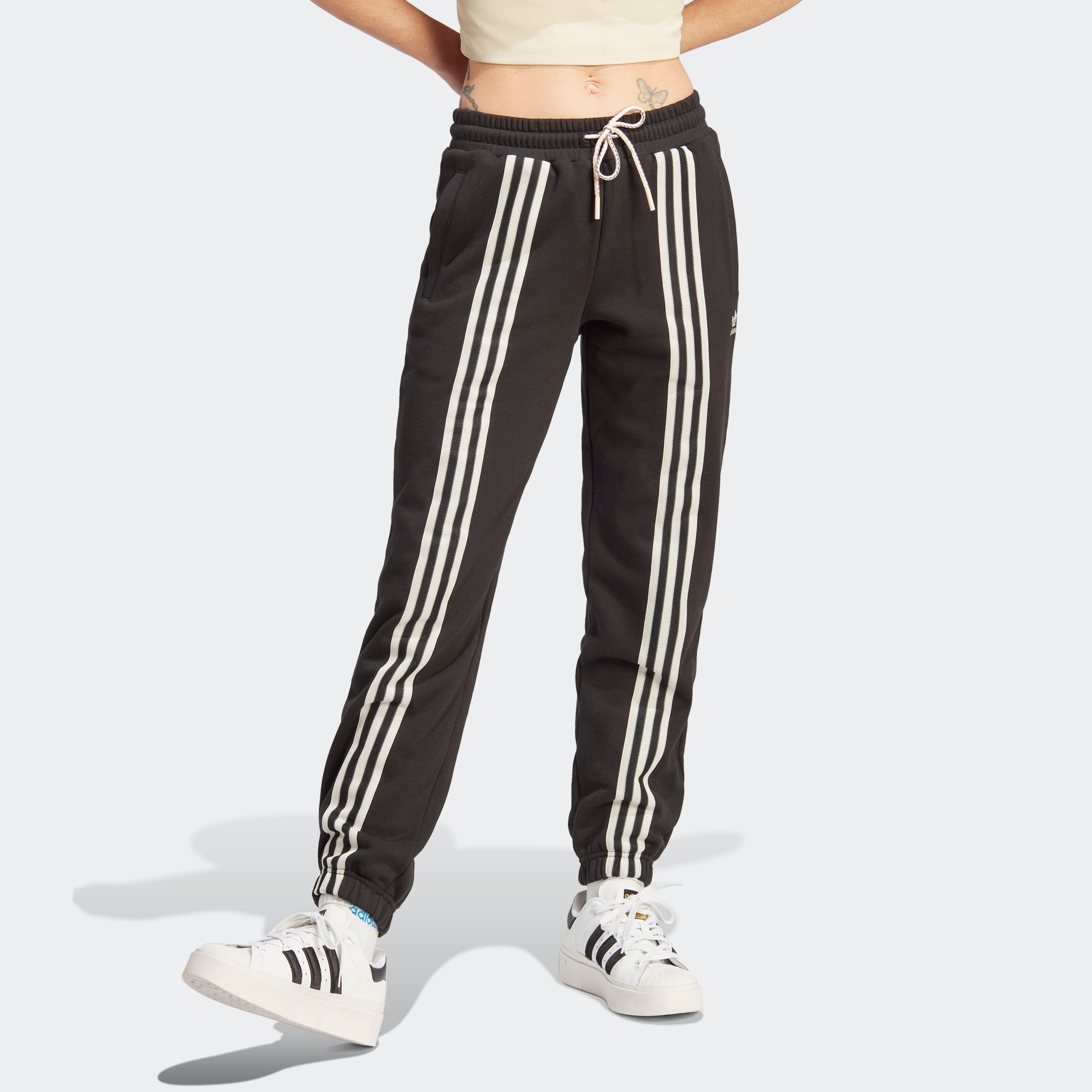 (WMNS) adidas Adicolor 70s 3-Stripes Sweatpants 'Black' IK7855 - 2