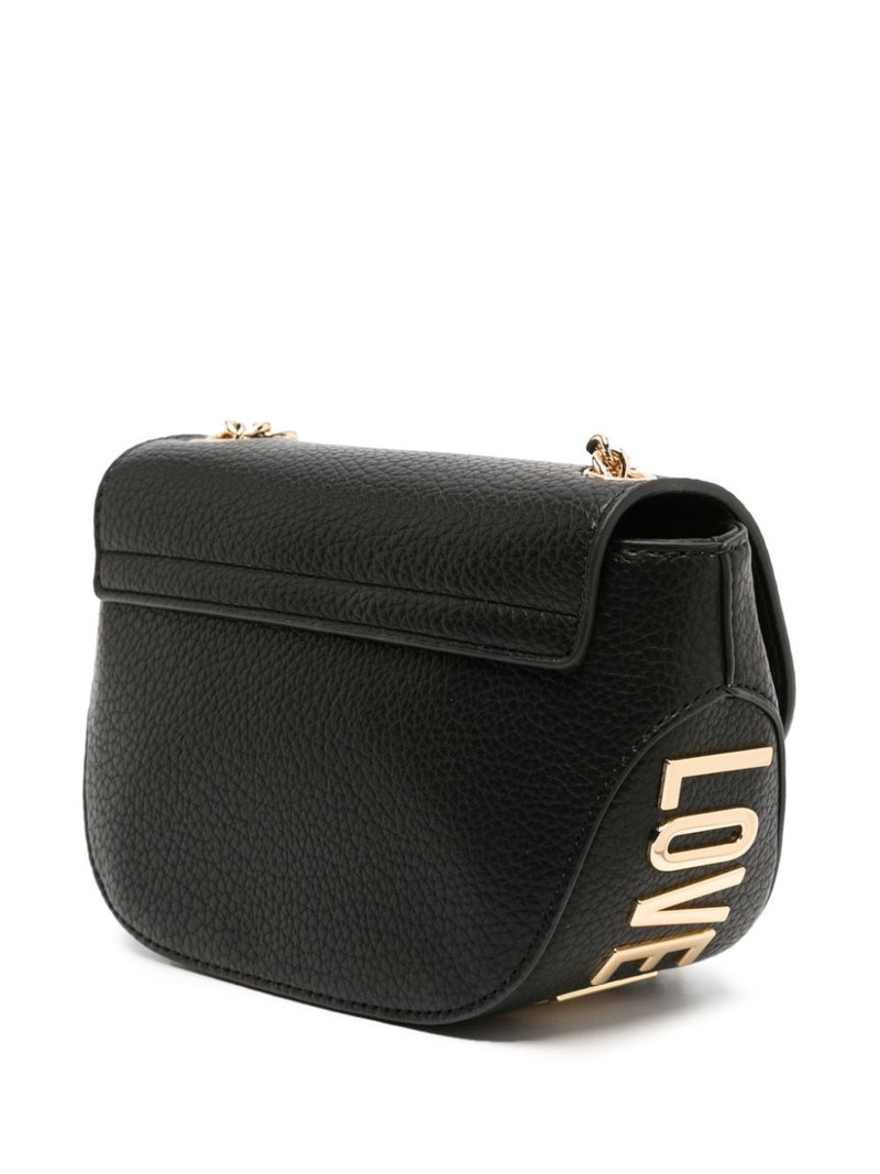 logo-lettering grained crossbody bag 3