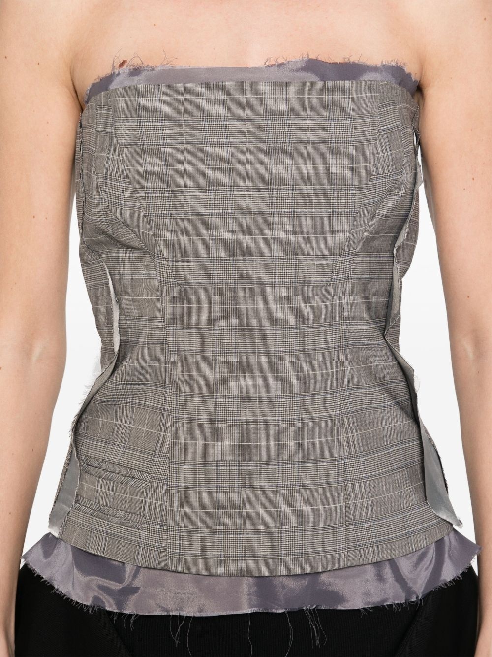 plaid-check corset - 5