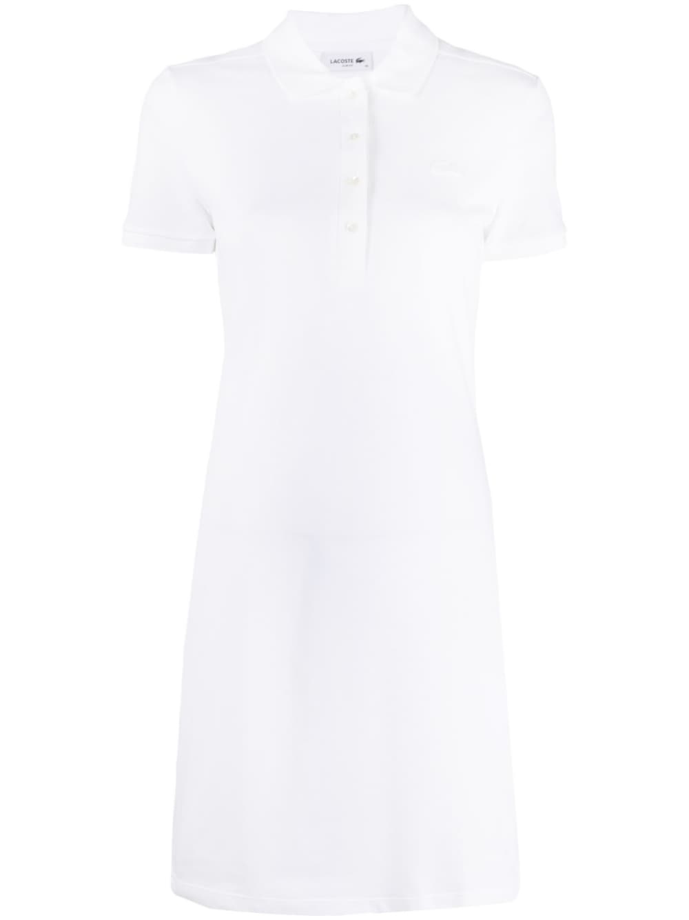 polo-collar short-sleeve dress - 1