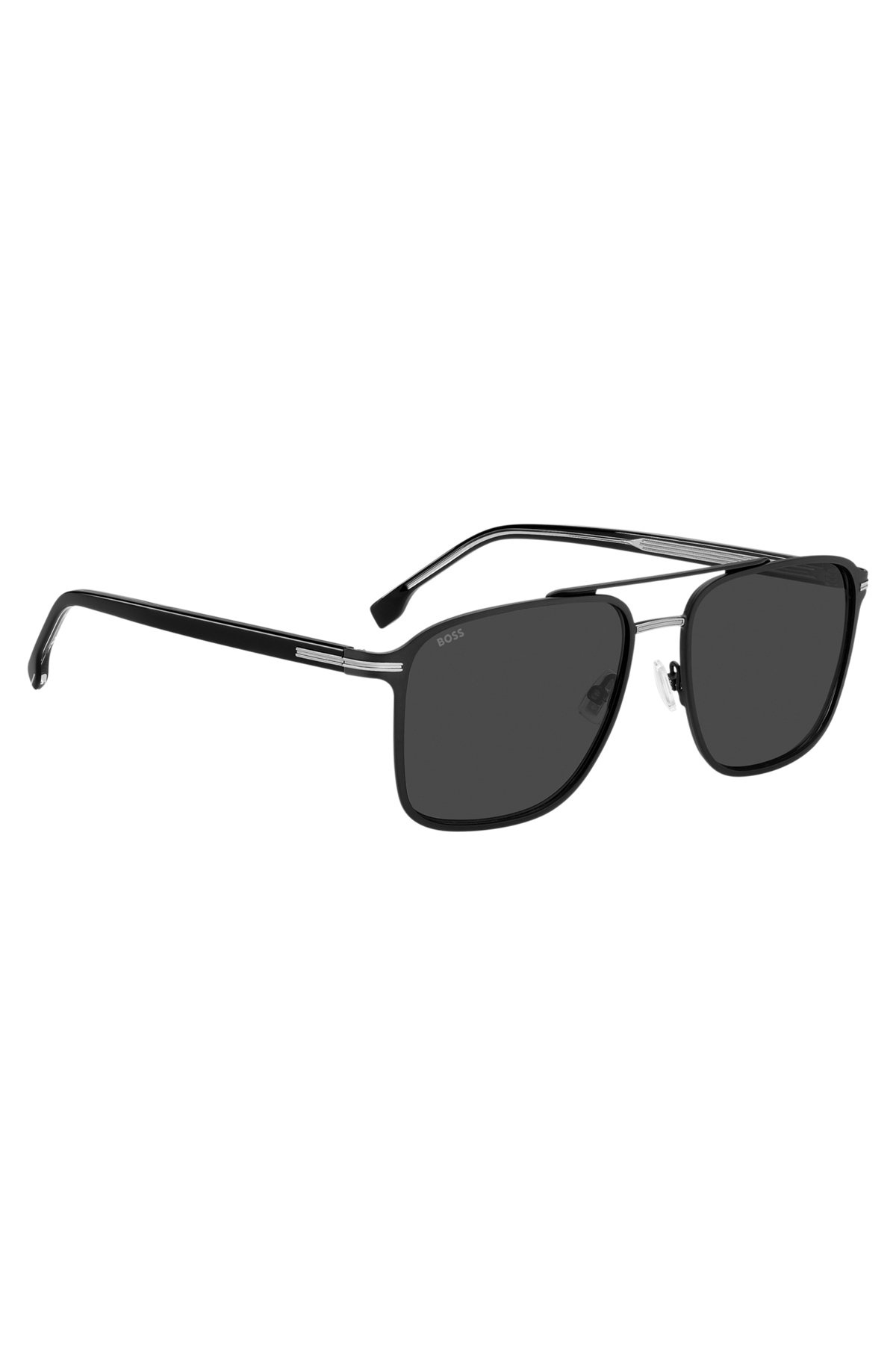 BLACK-STEEL SUNGLASSES WITH ACETATE TEMPLES - 4