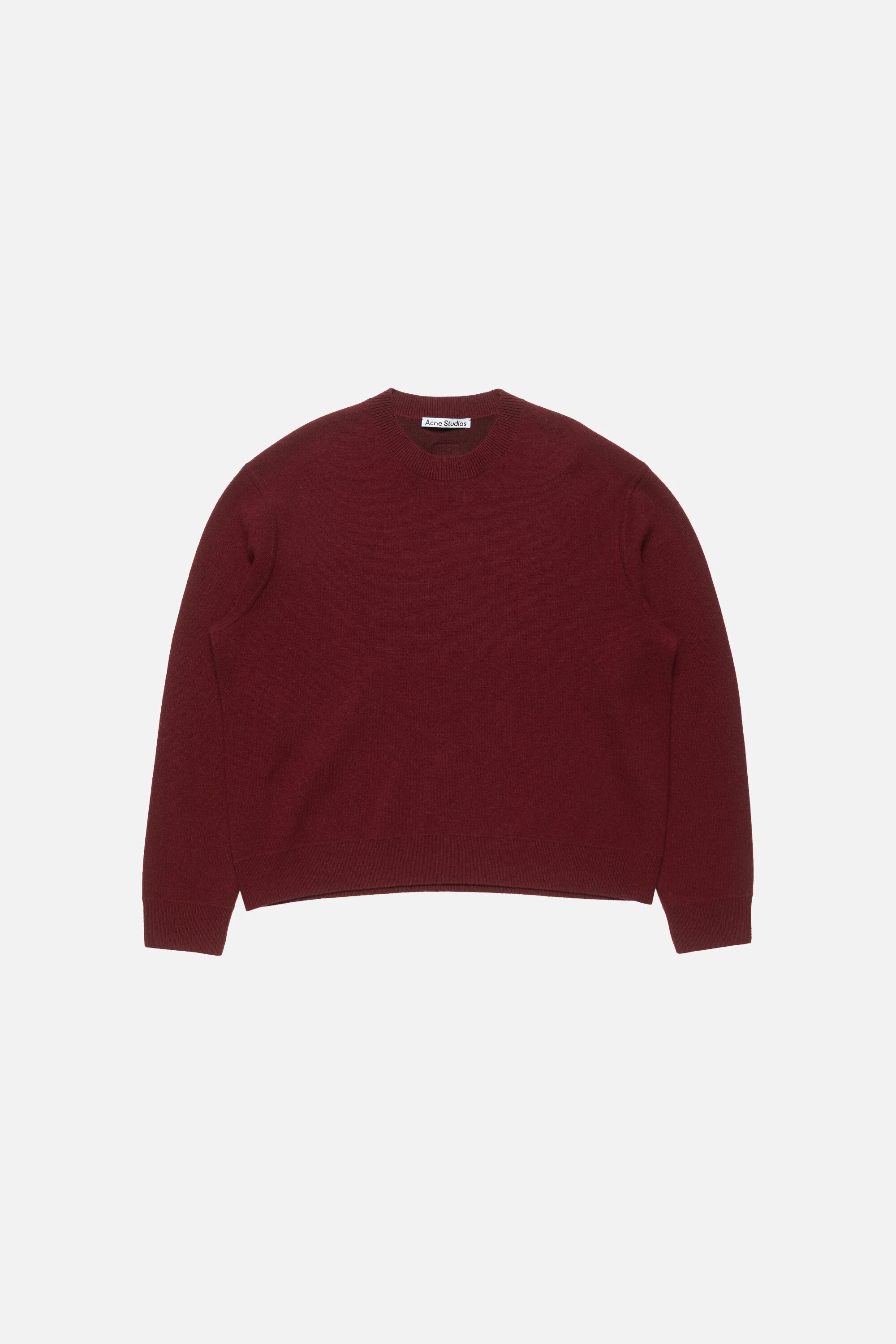 Cashmere sweater with logo - Dark red - 1