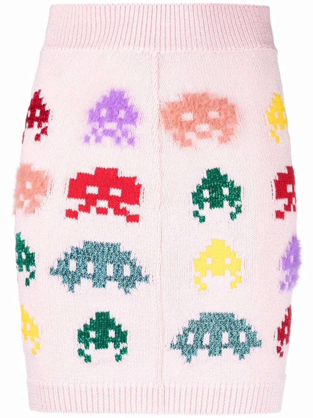 alien intarsia-knit mini skirt - 1