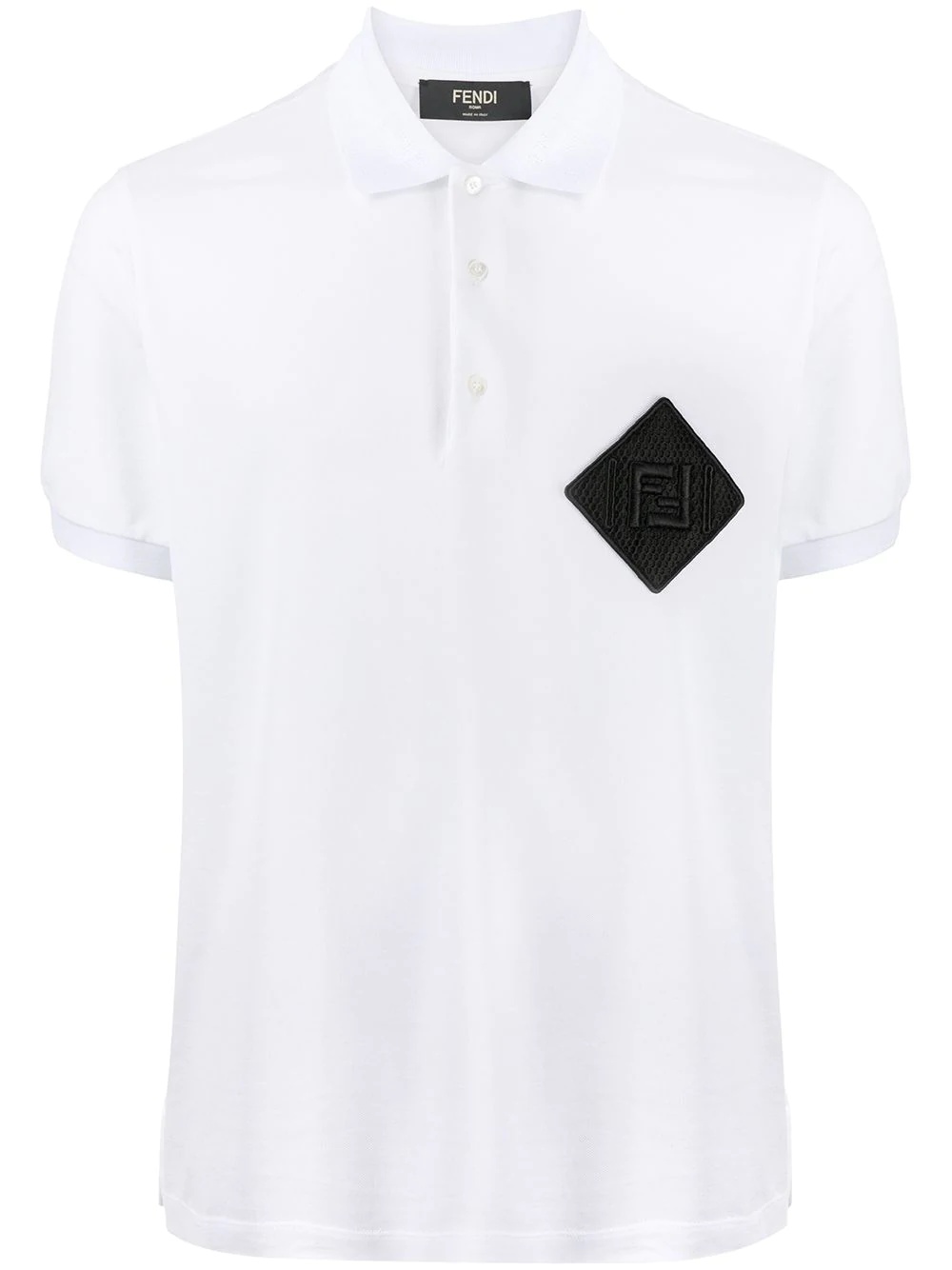 monogram patch polo T-shirt - 1