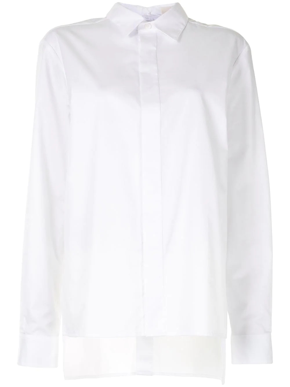 poplin placket shirt - 1