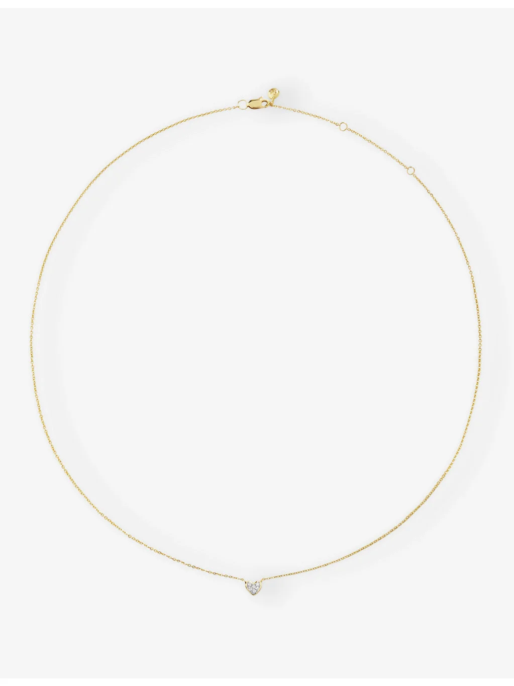 Mini Heart 14ct Yellow-Gold and 0.04ct Lab-Grown Diamond Necklace - 1