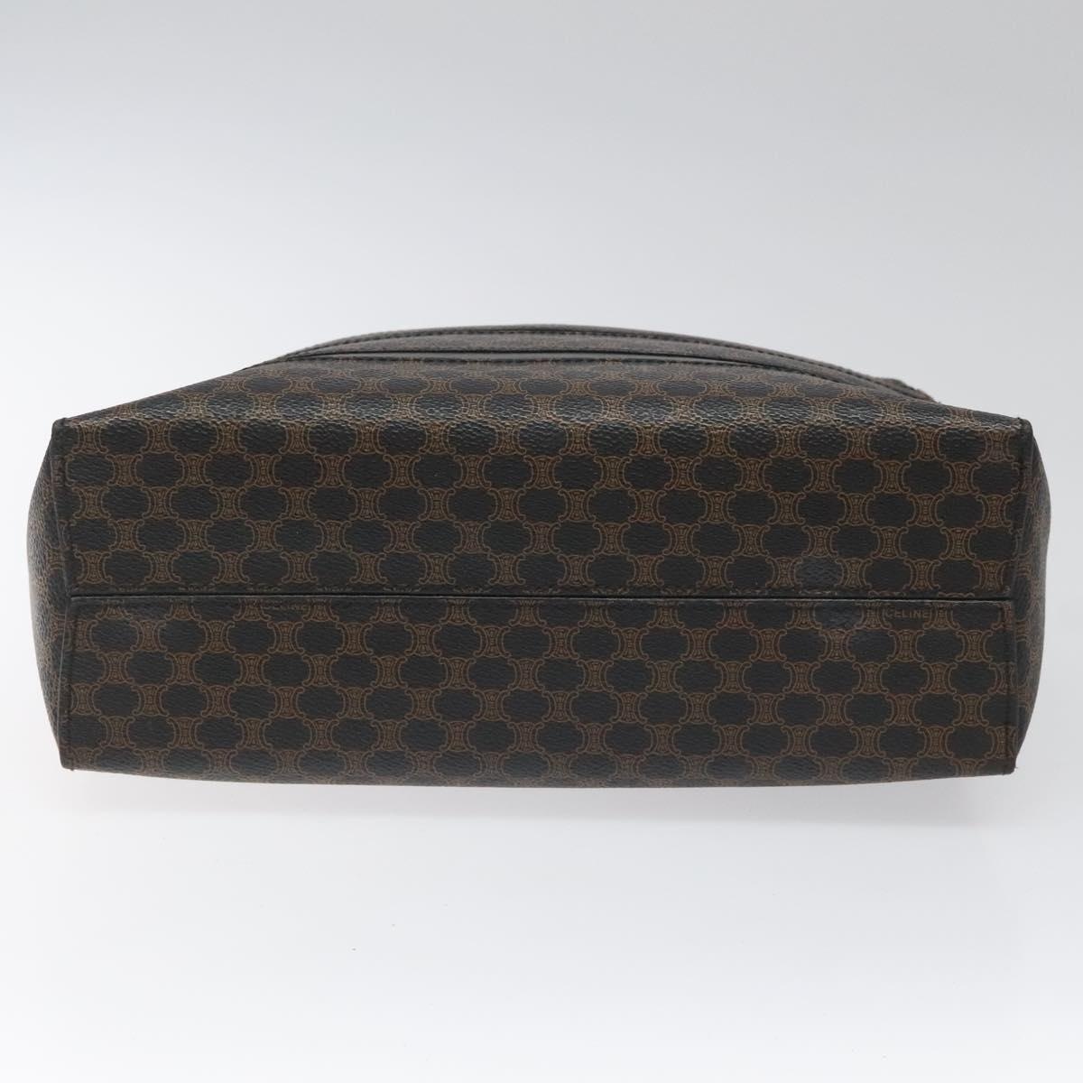 CELINE Macadam Canvas Hand Bag Pvc Leather Black - 5