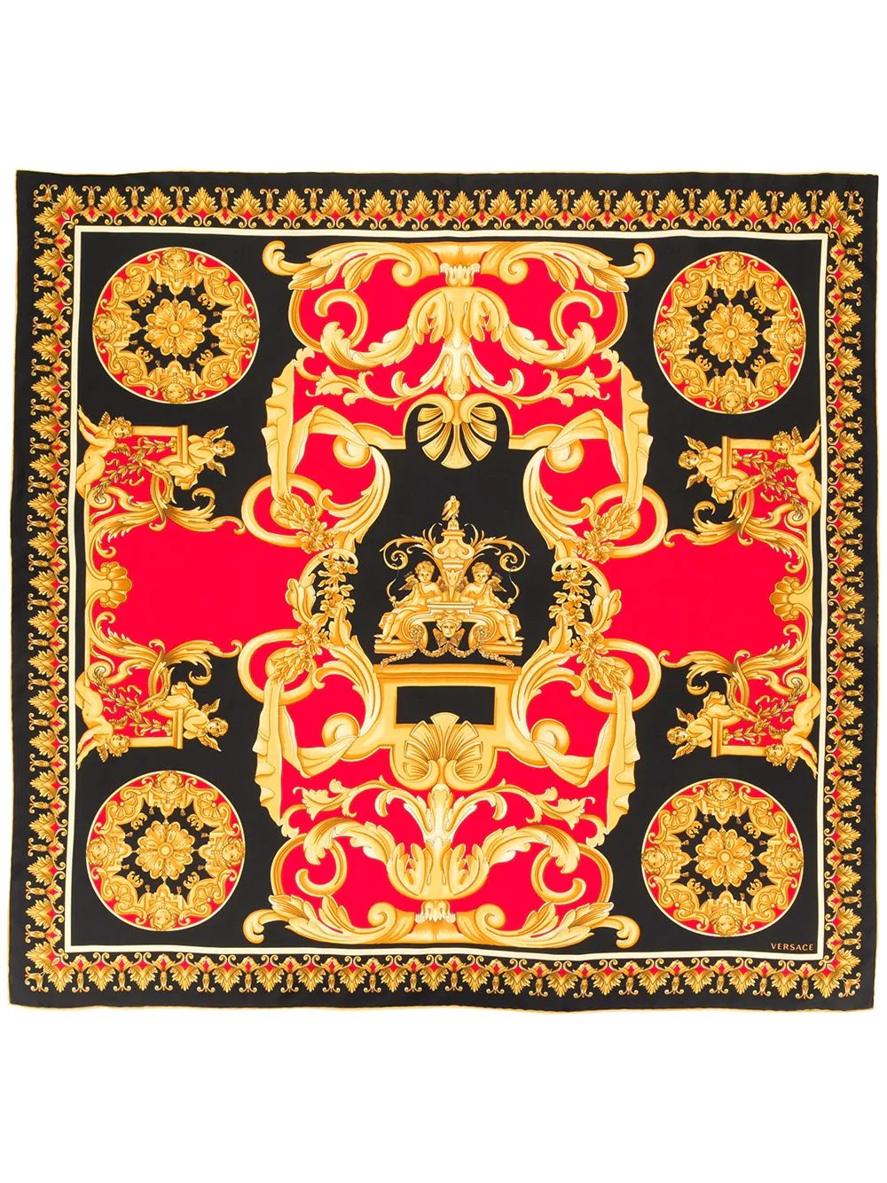 Barocco print foulard - 3