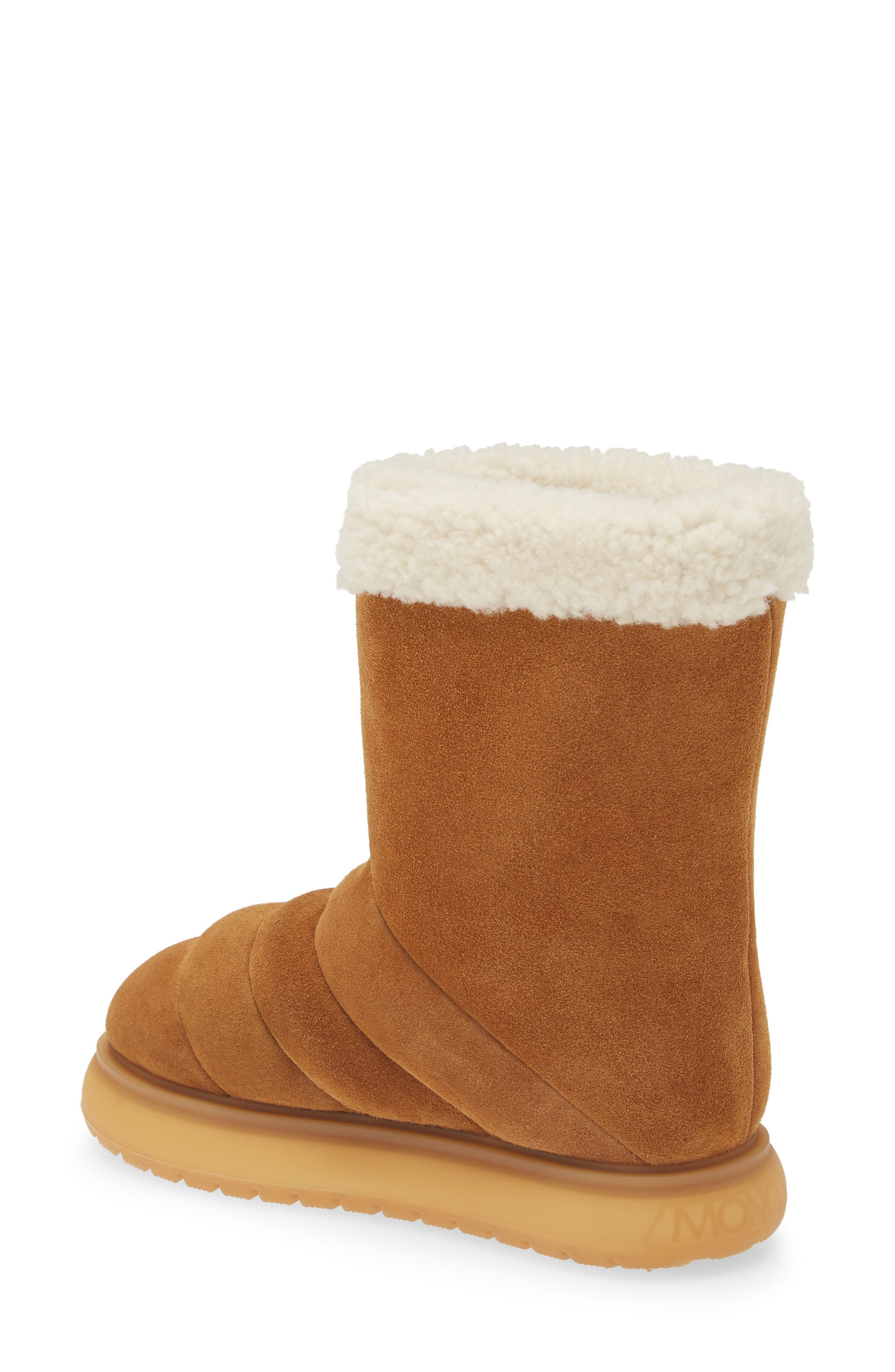 Moncler Gaia Faux Shearling Lined Boot in Rust at Nordstrom - 2