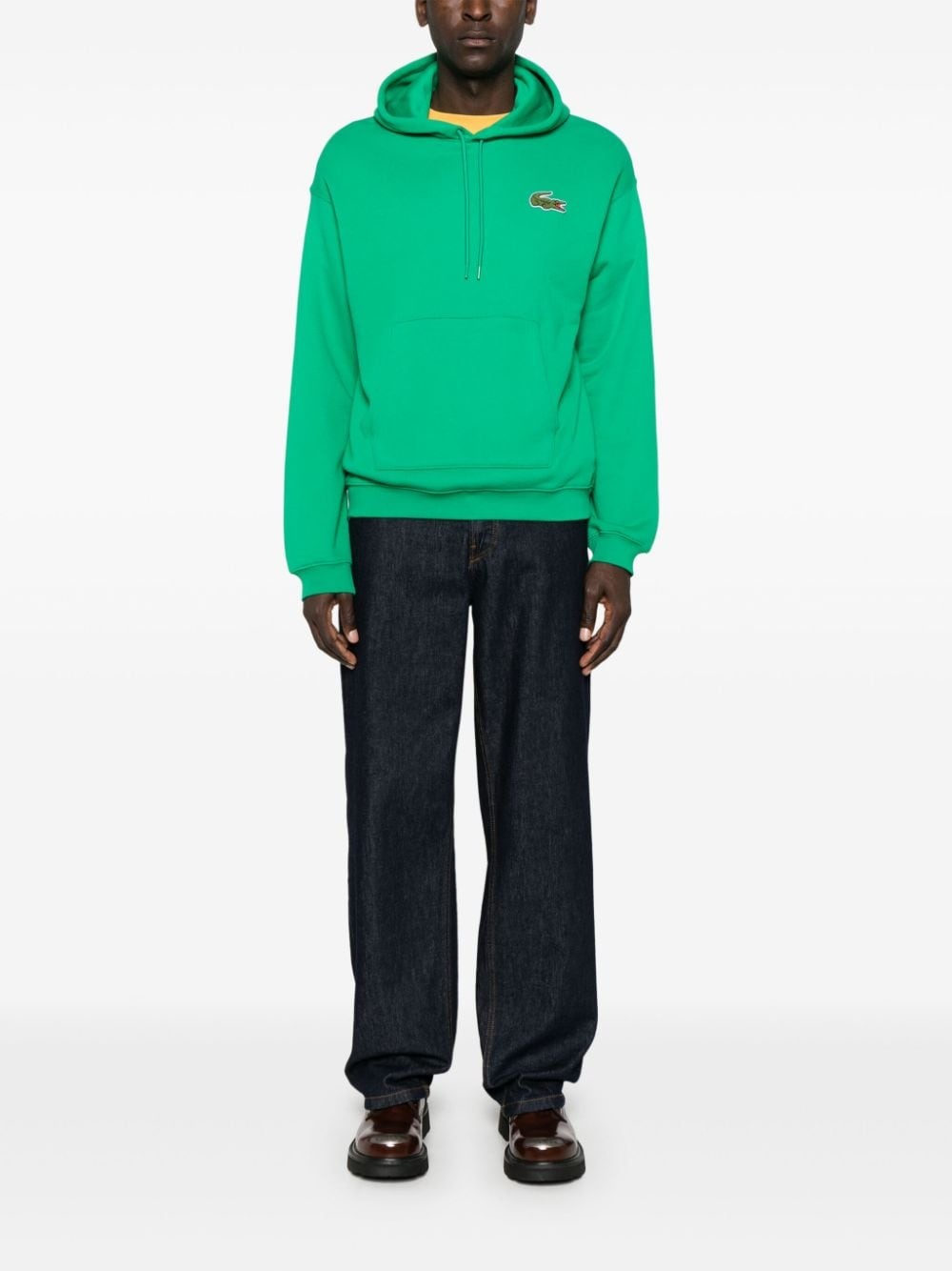 crocodile-patch hoodie - 3