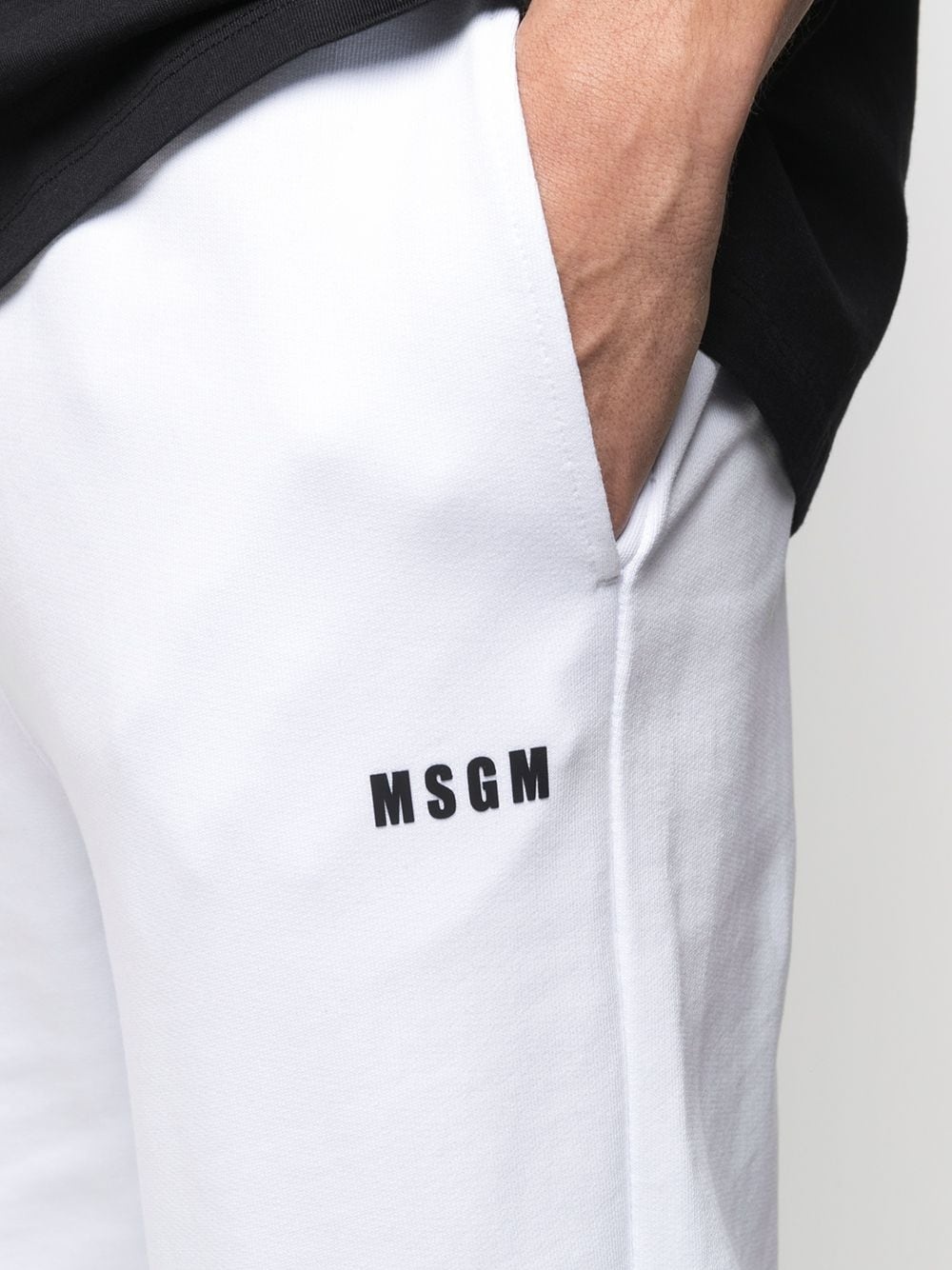 logo-print tapered track pants - 8