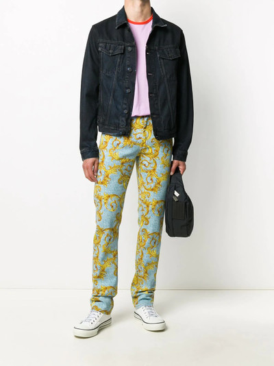 VERSACE JEANS COUTURE Baroque straight-leg jeans outlook