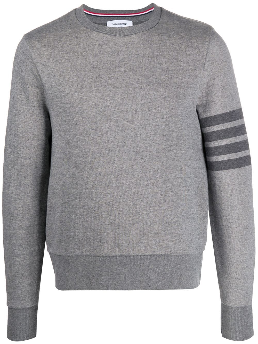 4-Bar crew-neck loopback-cotton sweatshirt - 1