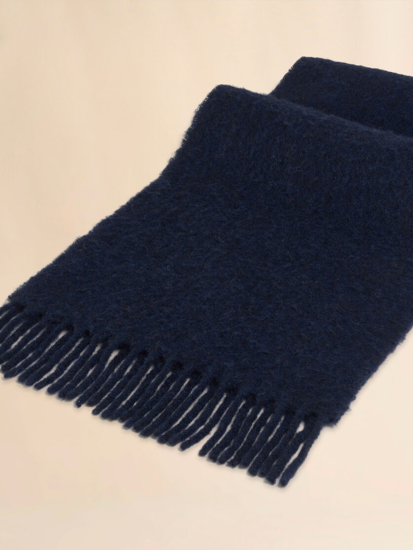 BLUE ALPACA SCARF - 3