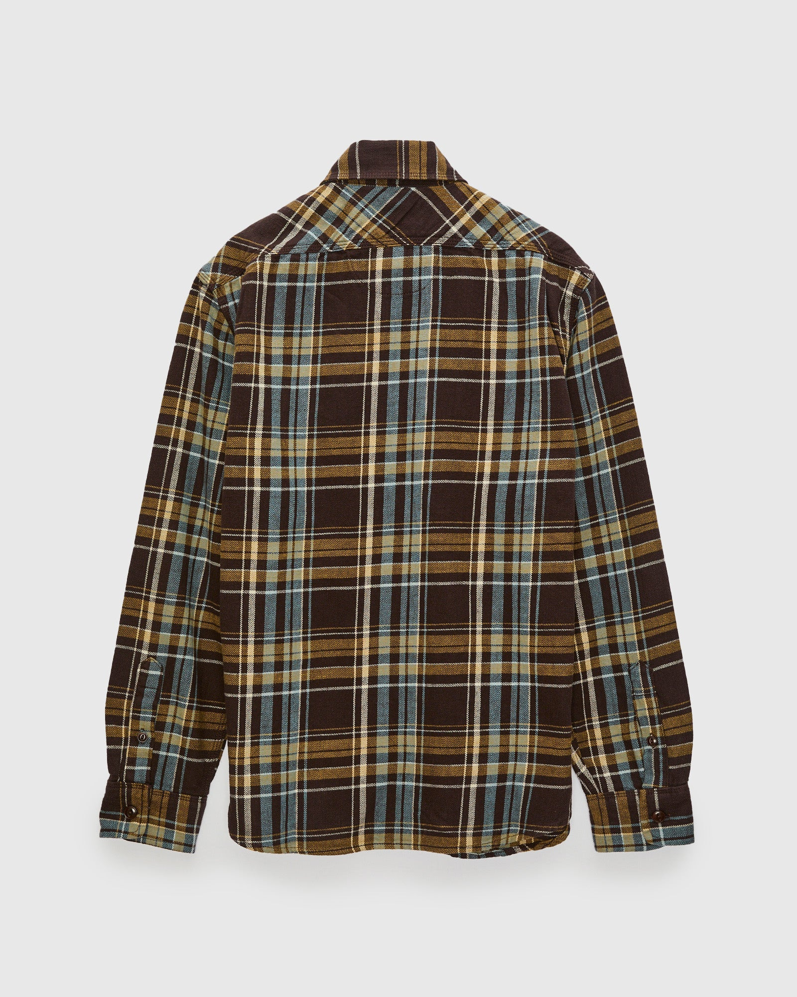 Wells Workshirt in Bark Plaid - 2