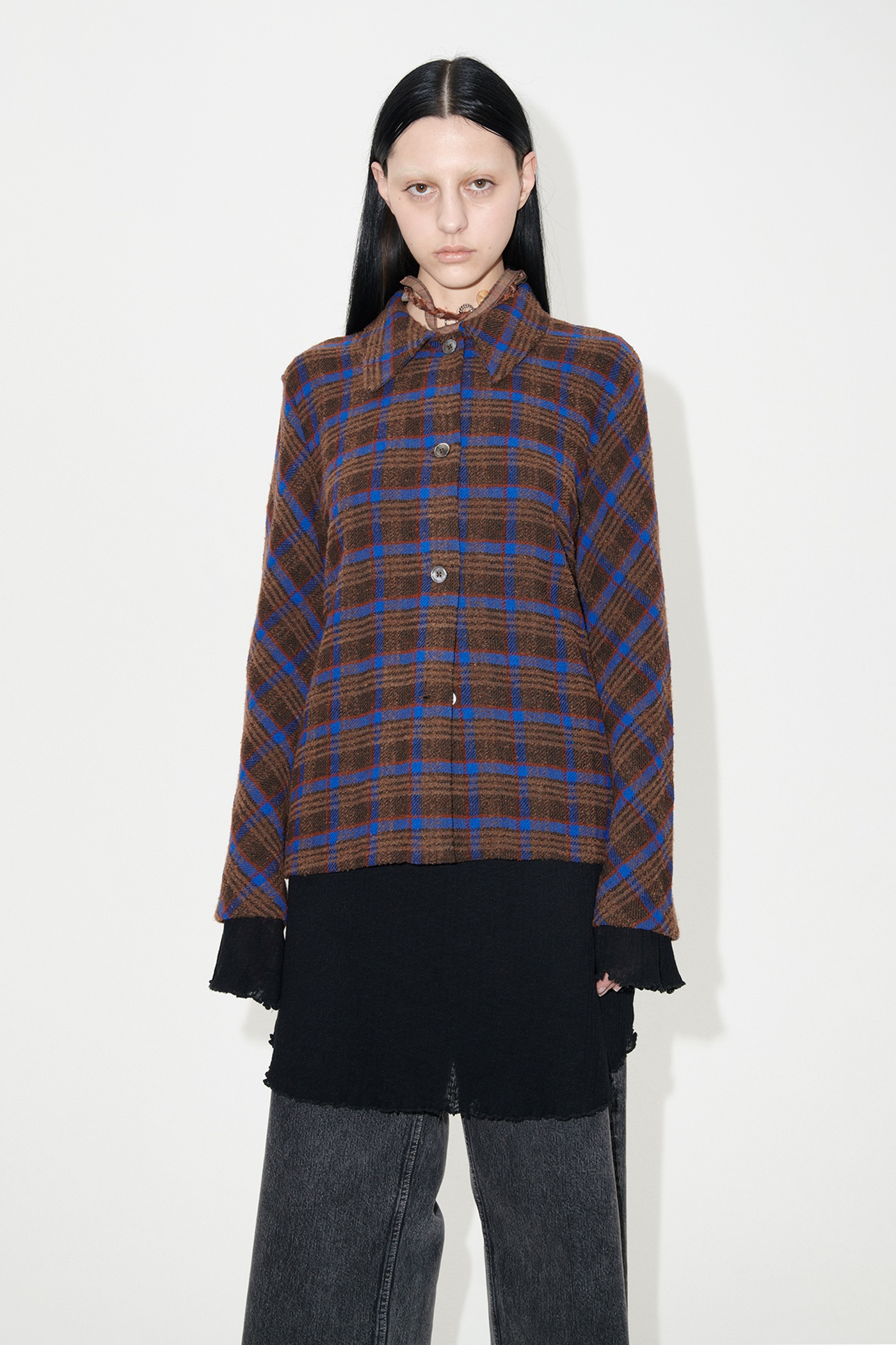 Sanctuary Shirt Brown Pankow Check - 3