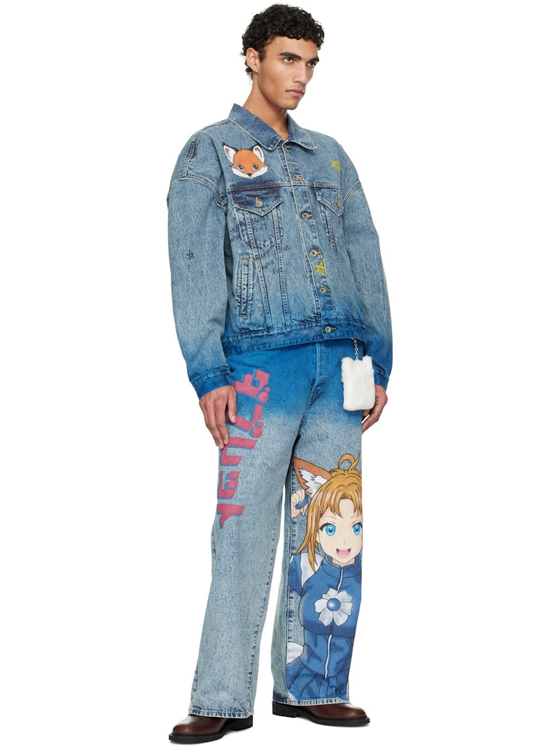 doublet Blue Anime Denim Jacket outlook