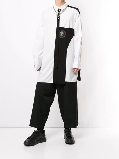 Yohji Yamamoto contrasting-panel shirt outlook