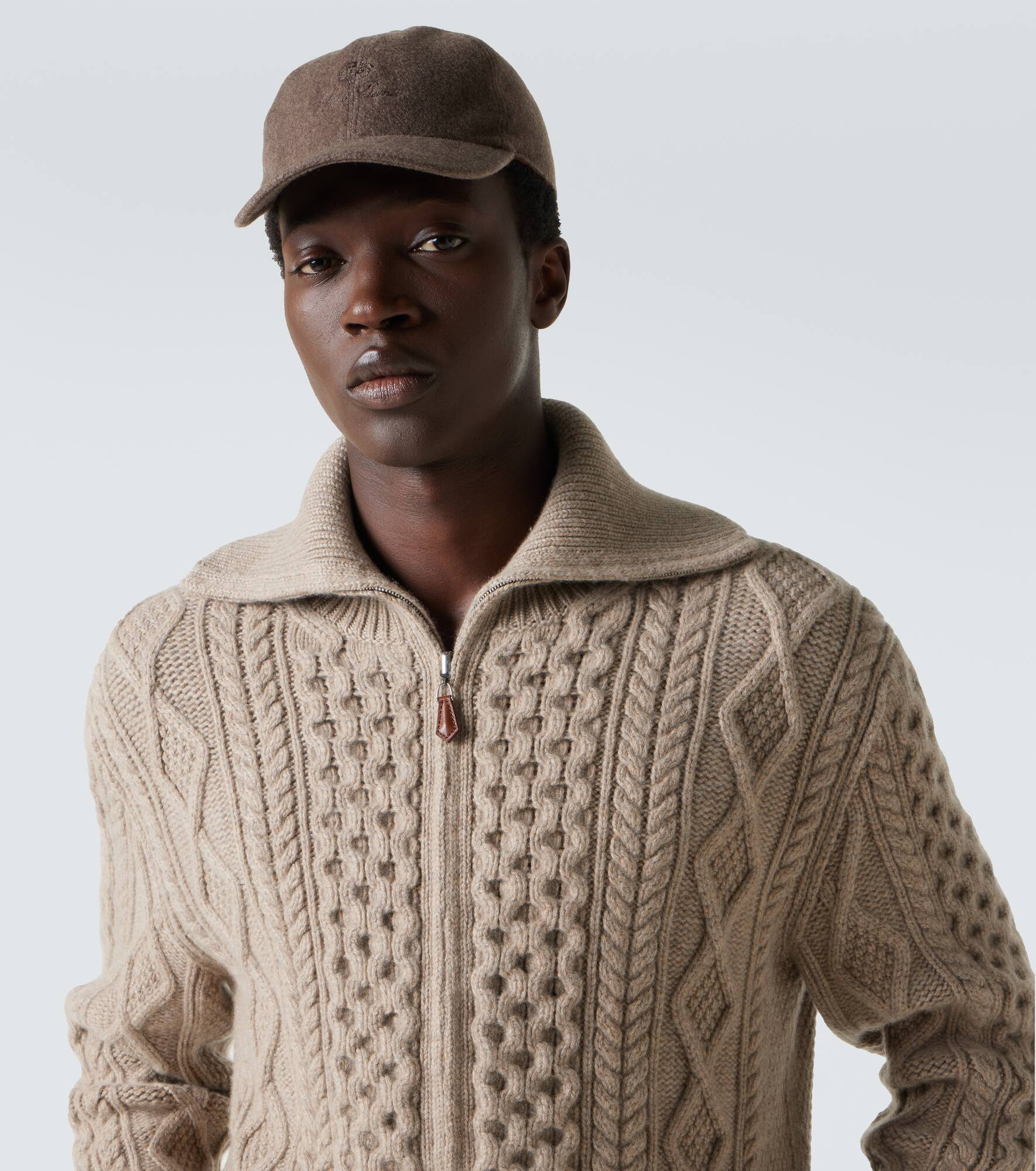 Logo cashmere baseball cap - 2