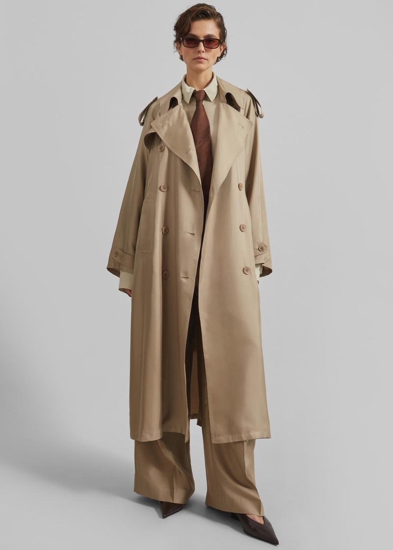 Veyron Silk Trench - Beige 6