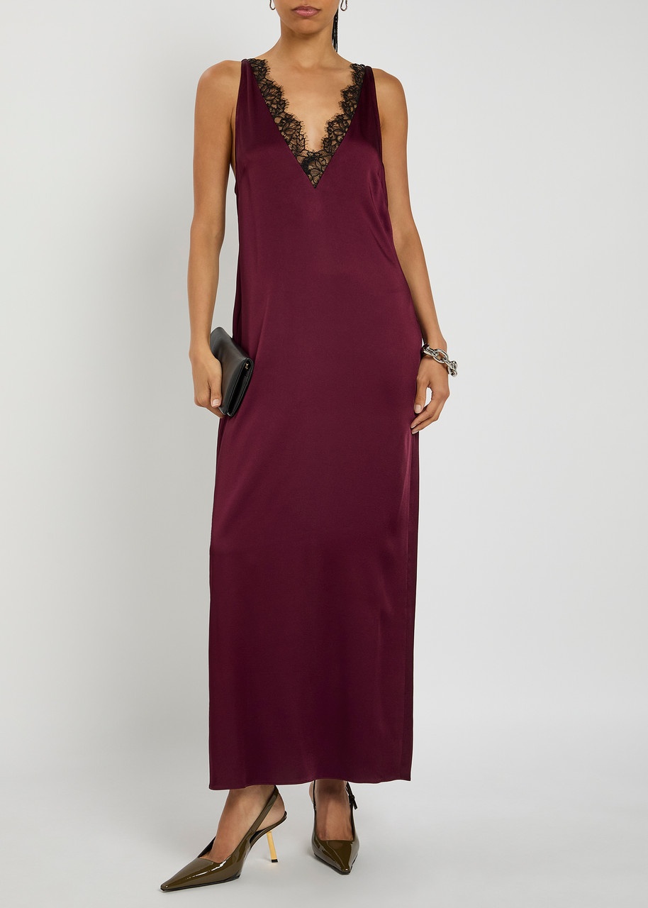 Stella Mccartney Satin Maxi Slip Dress - 4