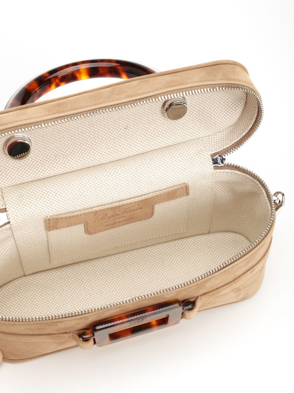 Belle Vivier Vanity Mini Handbags Beige - 4