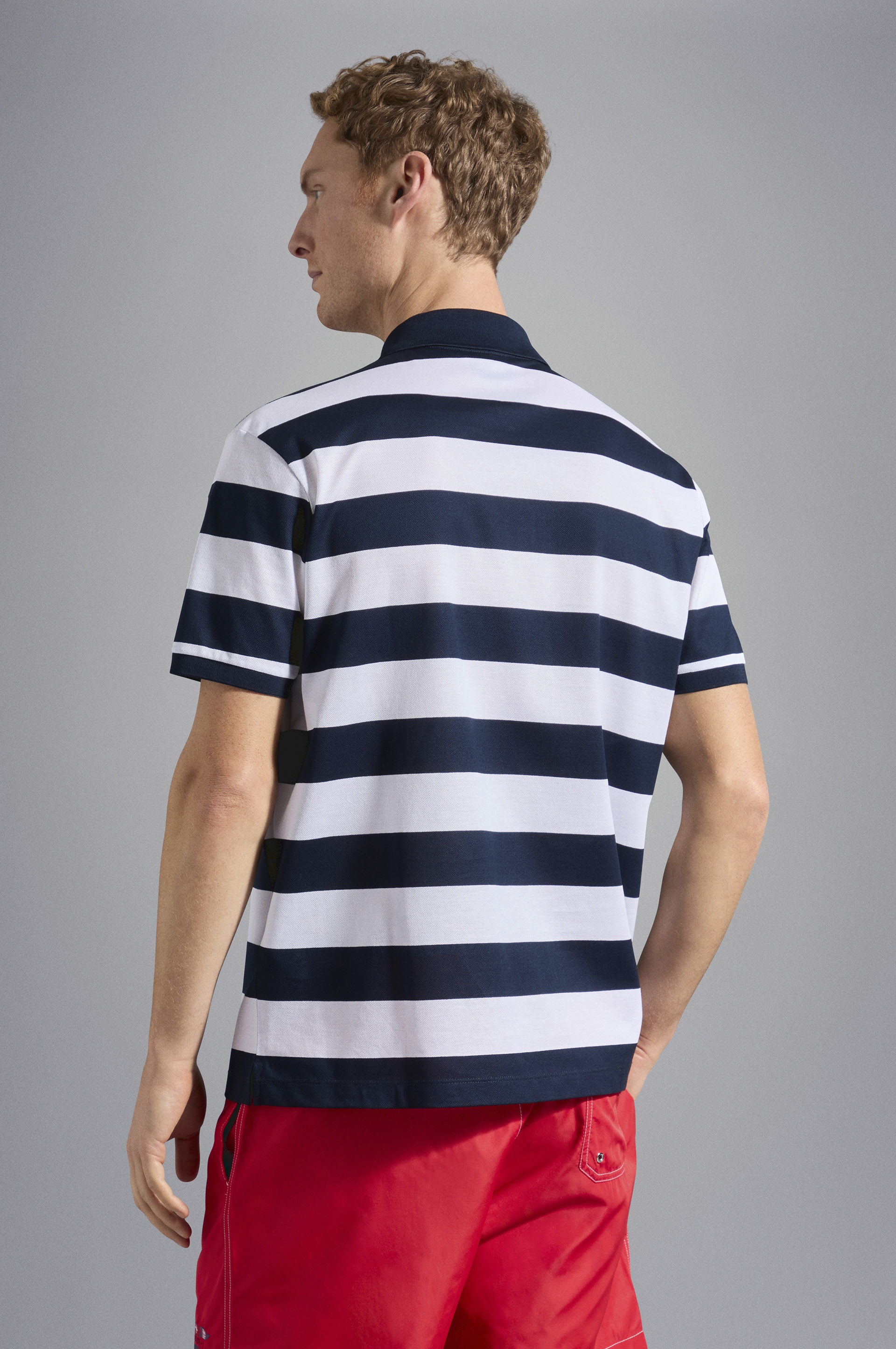 COTTON PIQUÉ POLO WITH ICONIC BADGE - 3