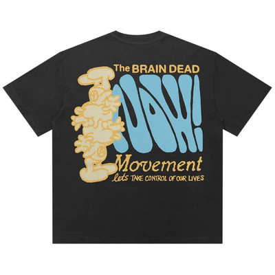 BRAIN DEAD Brain Dead The Now Movement T-Shirt 'Black' outlook