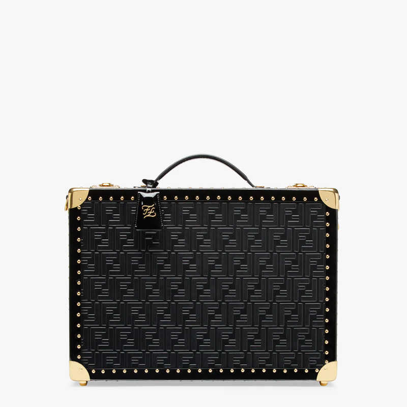 Black leather suitcase 1