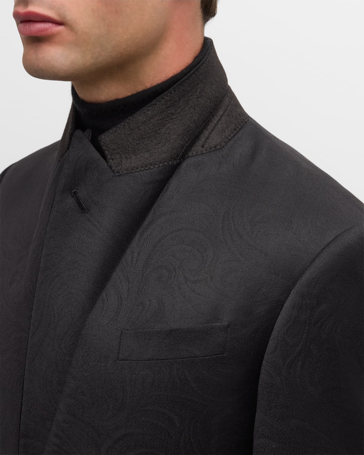 Men's Tonal Swirl Jacquard Dinner Jacket - 9