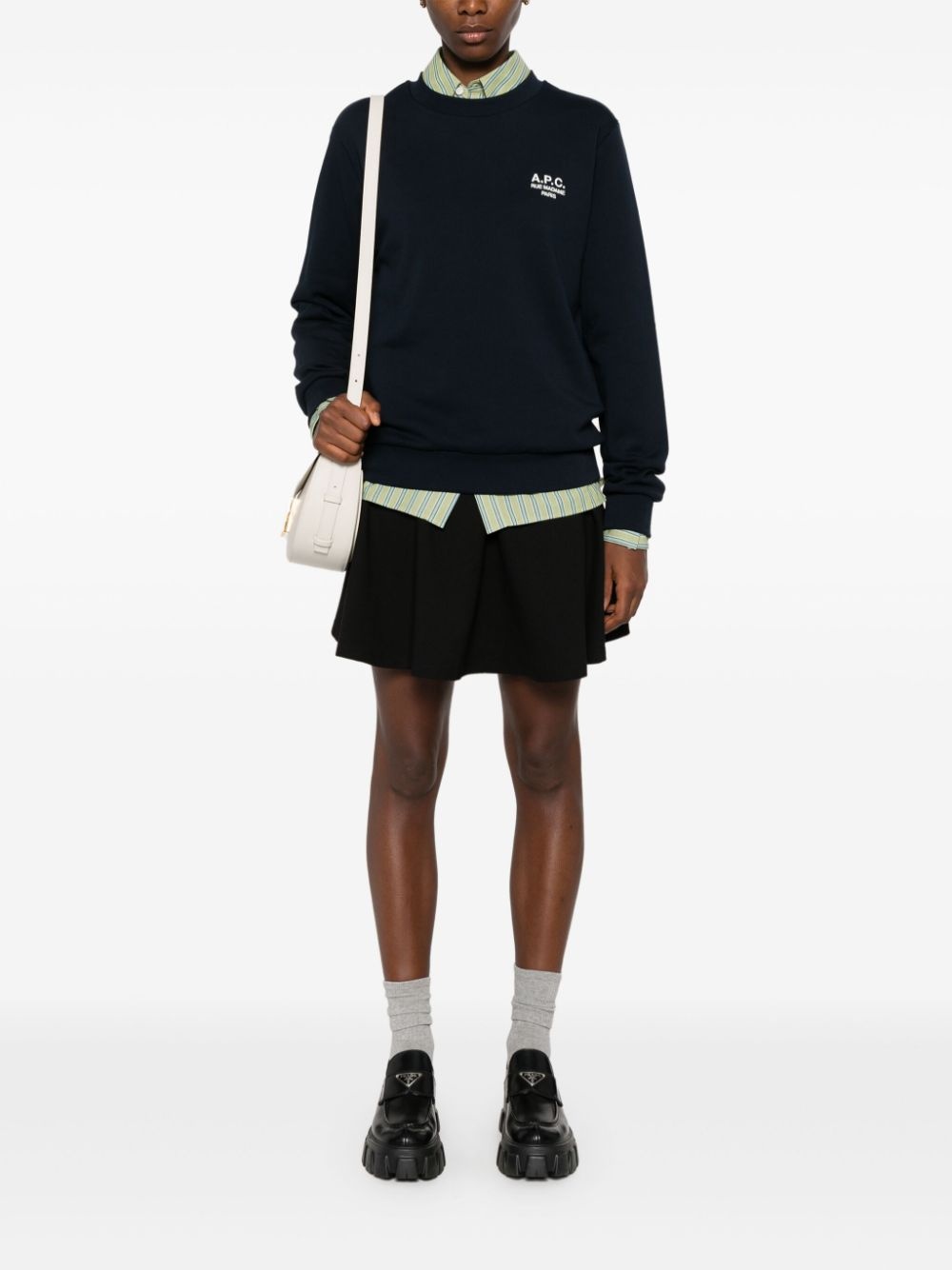 embroidered-logo sweatshirt - 3
