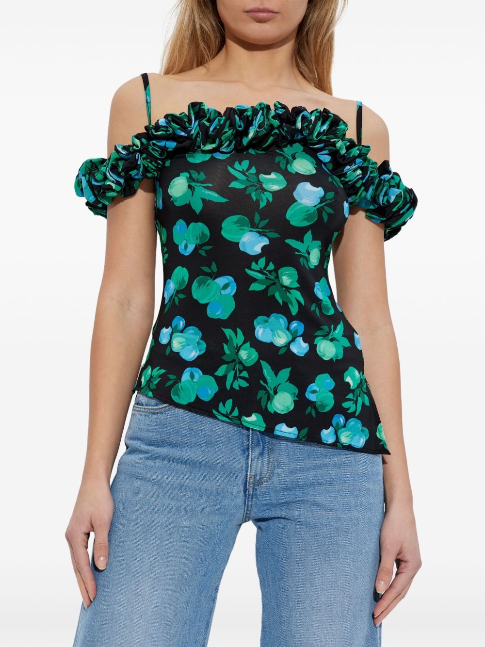 floral-print blouse - 3