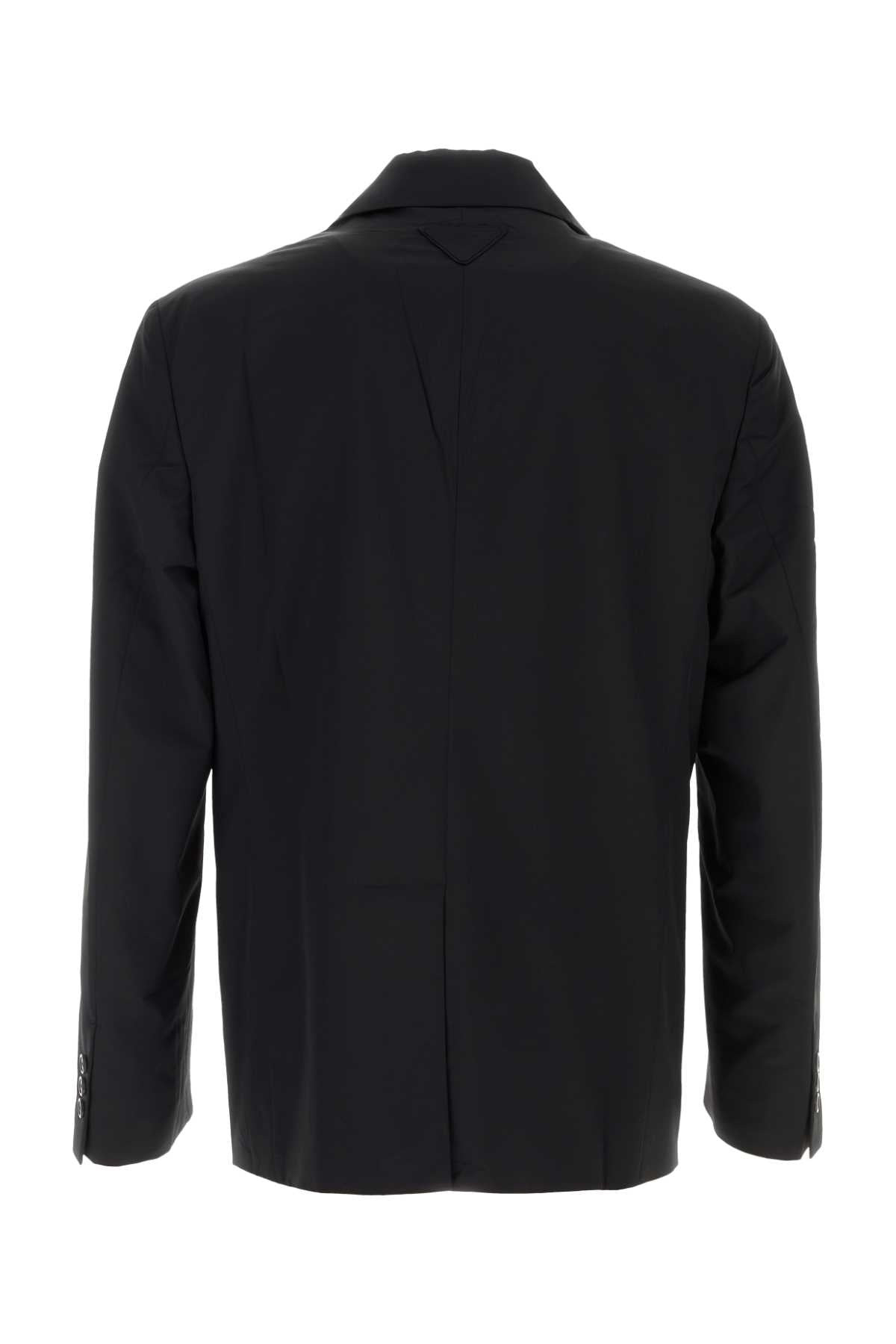 Prada Men Black Wool Blend Blazer - 2