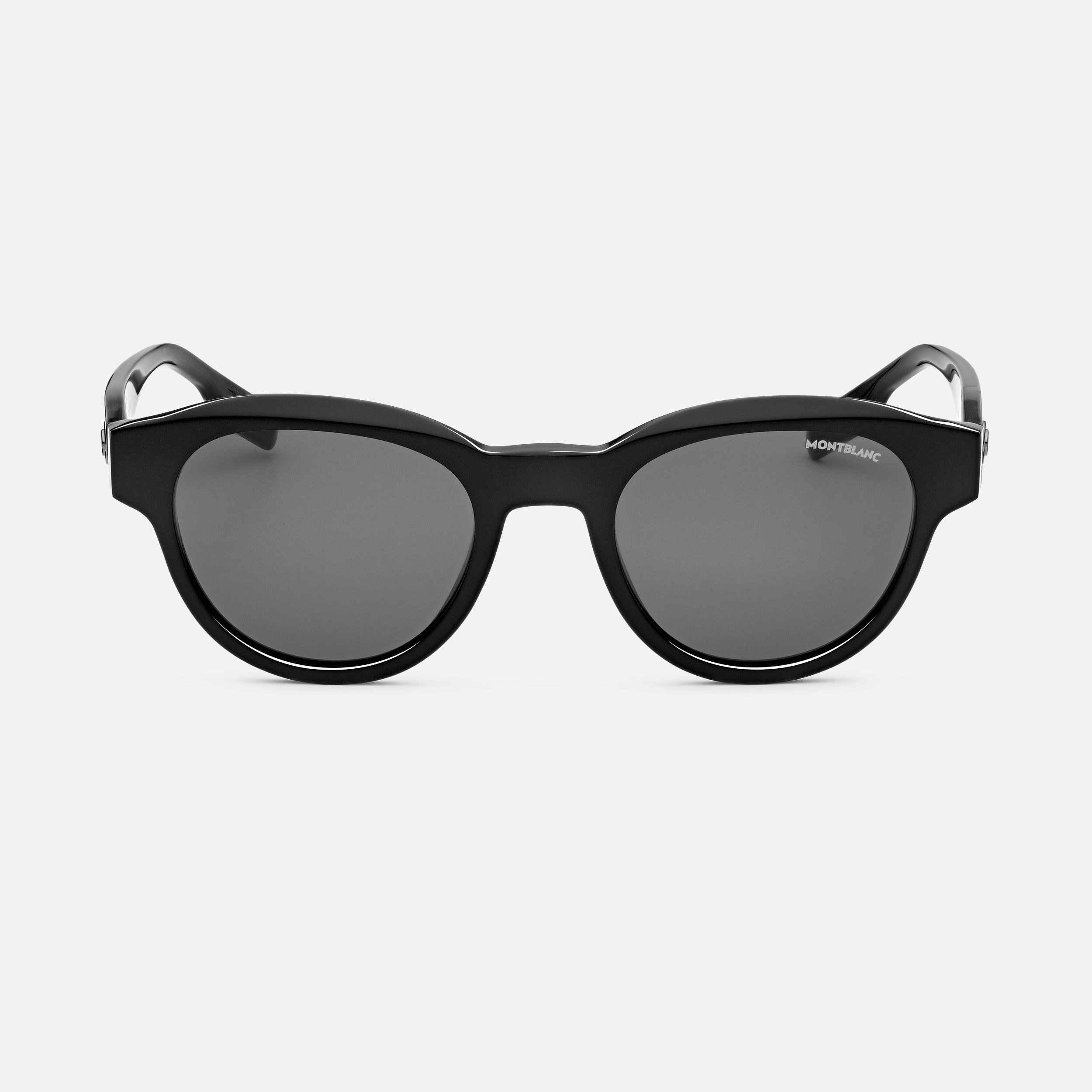 Round Sunglasses with Black-Colored Acetate Frame - 1