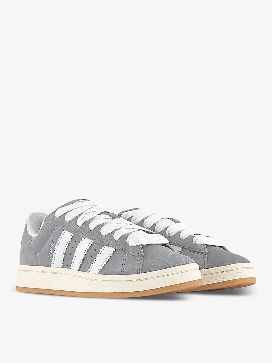 Campus 00s brand-stripe low-top suede trainers - 3