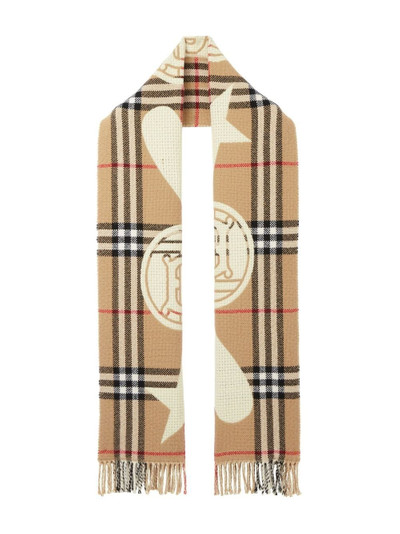 Burberry Montage Check wool-cashmere scarf outlook