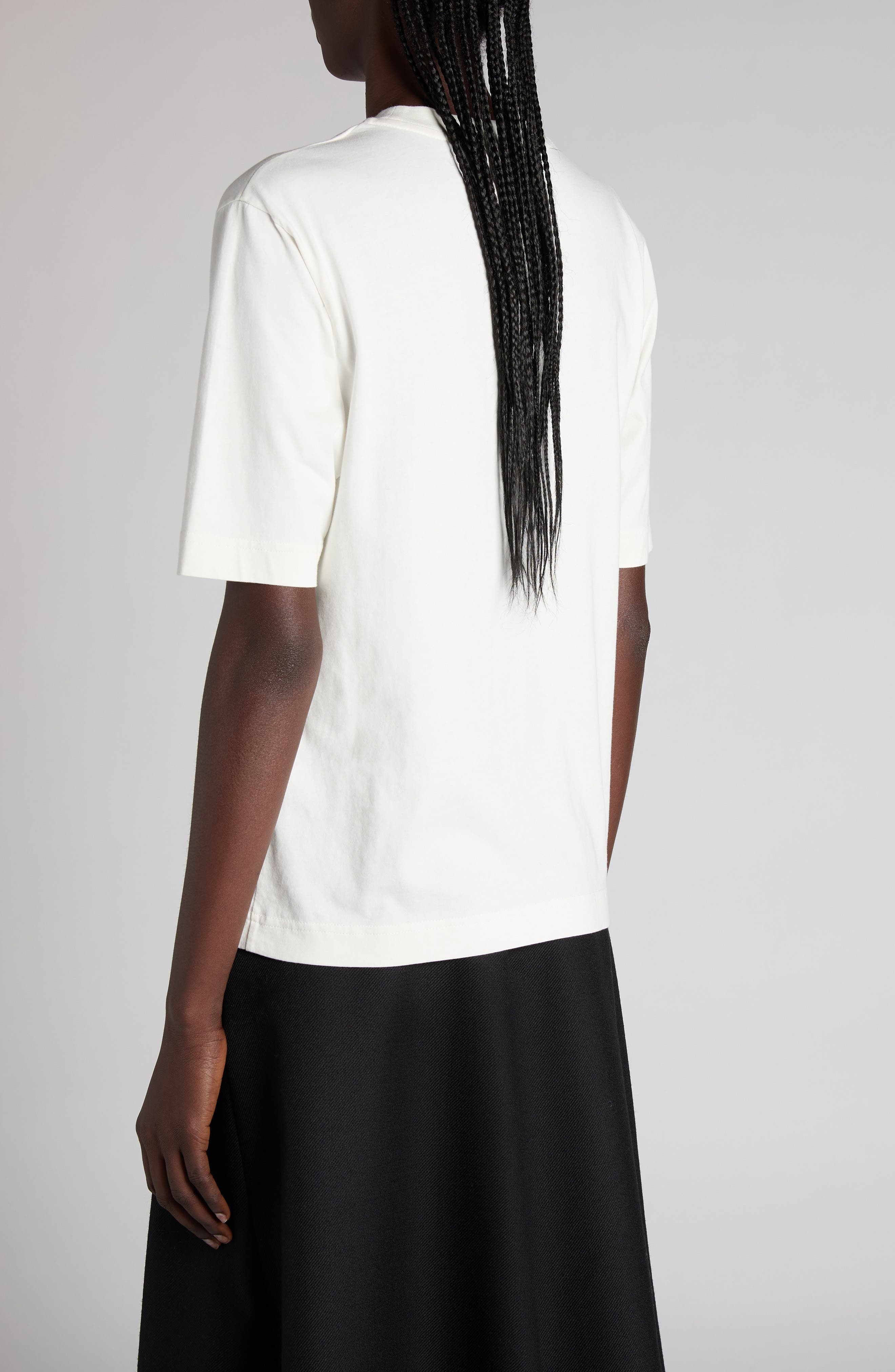 Moncler Logo Patch Cotton T-Shirt in Jet Stream at Nordstrom - 2