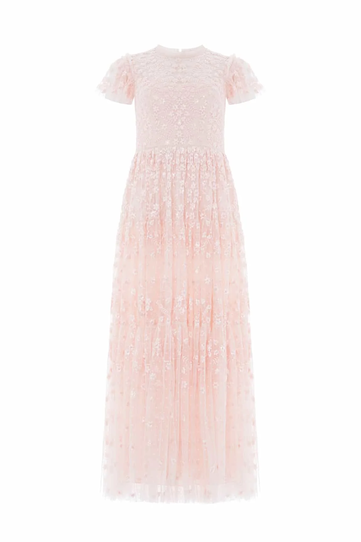 Clover Short Sleeve Ankle Gown - 1