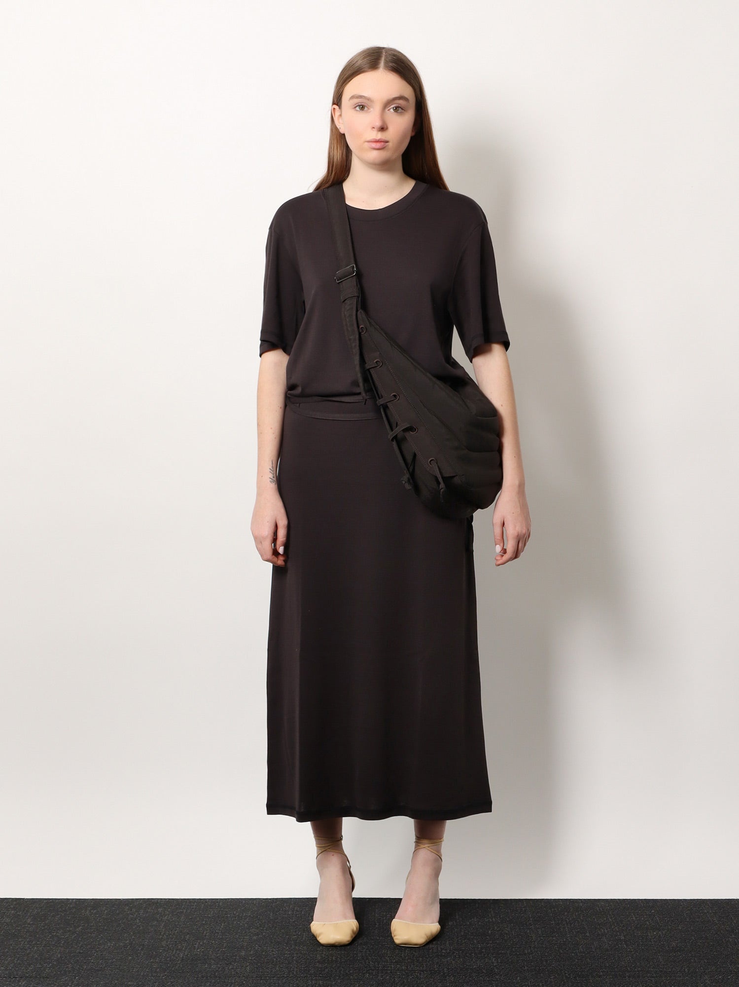 ワンピース LEMAIRE T-SHIRT DRESS WITH BELT Lemaire BELTED RIB T-SHIRT DRESS | REVERSIBLE