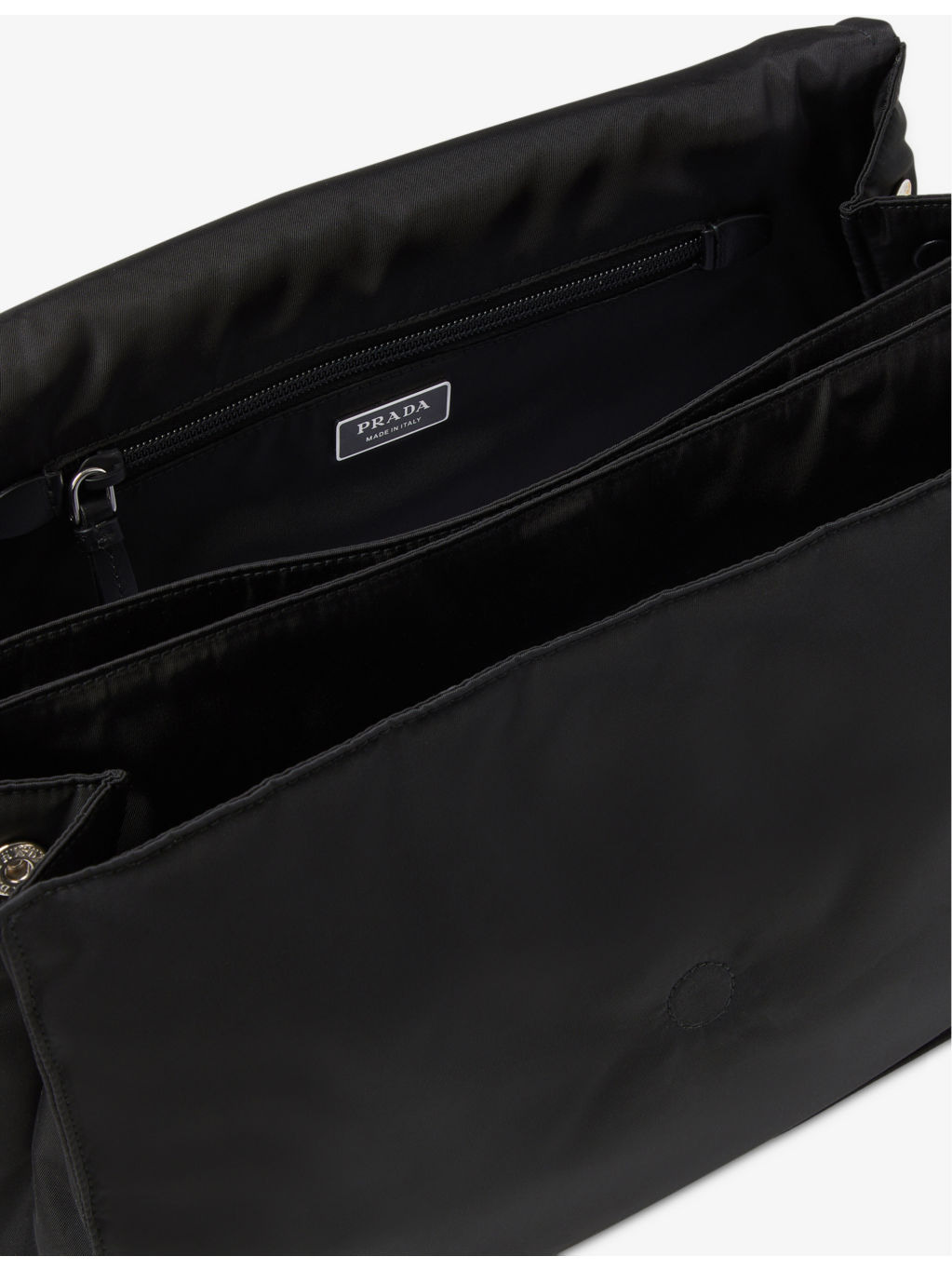 Brand-plaque small recycled-nylon shoulder bag - 5