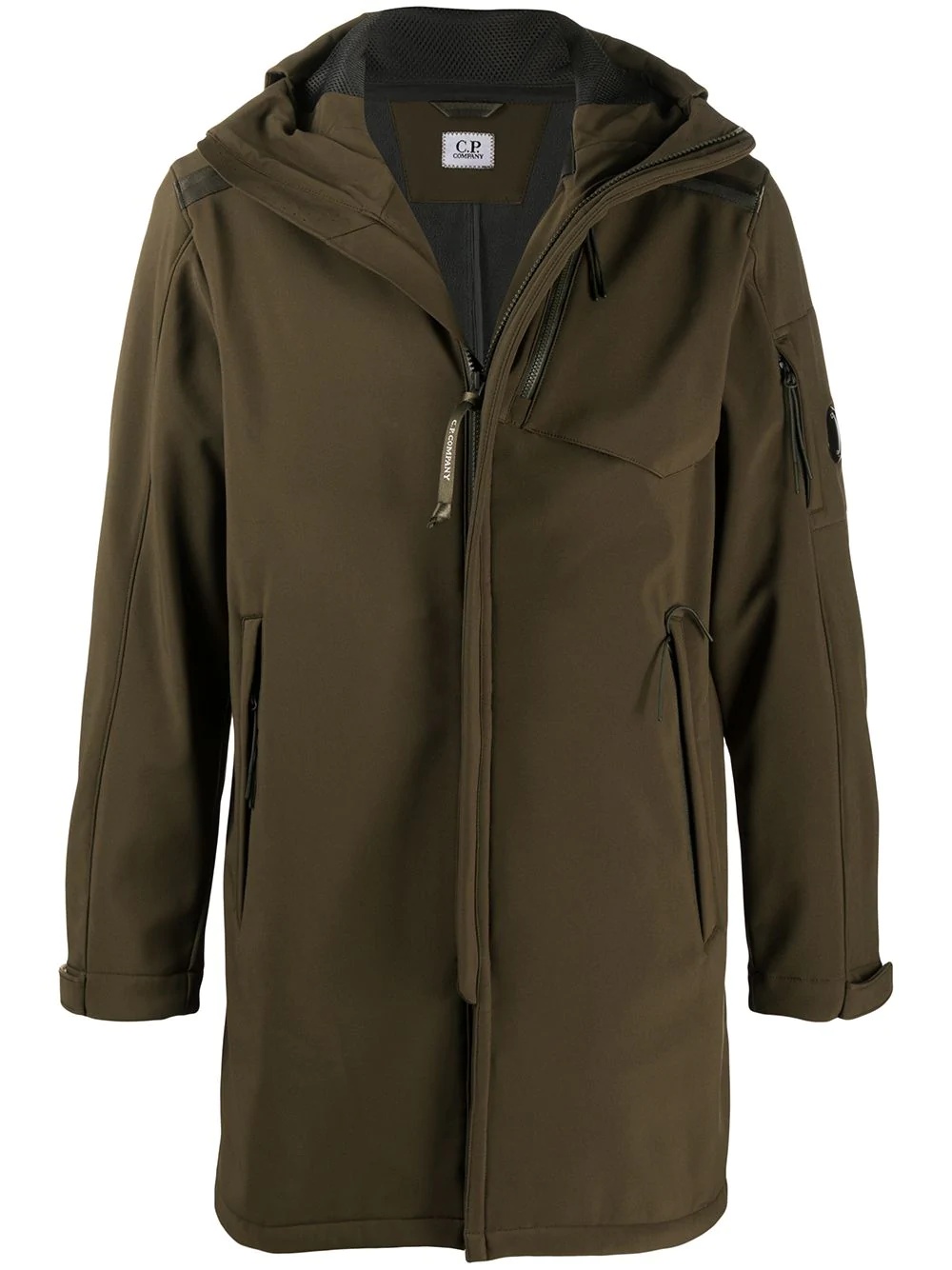 hooded parka coat - 1