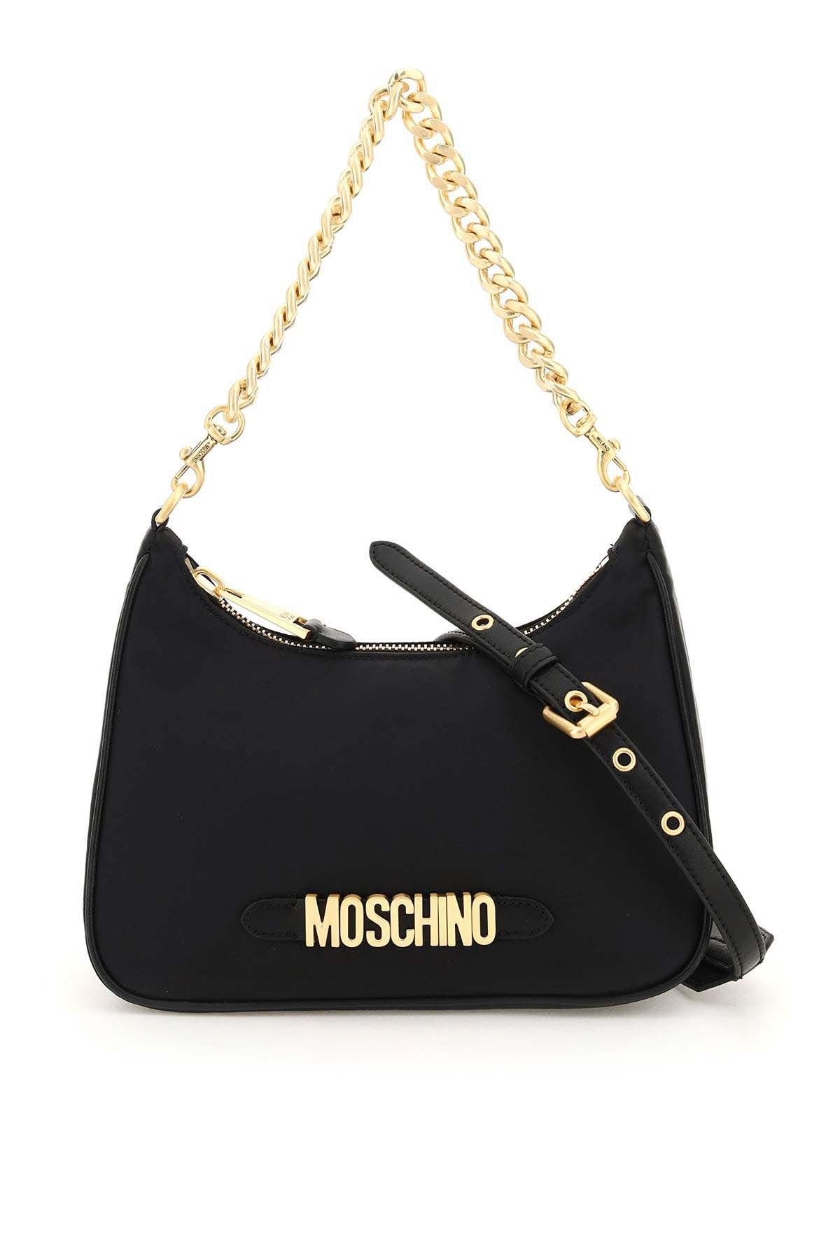 NYLON HOBO BAG WITH LOGO - 1