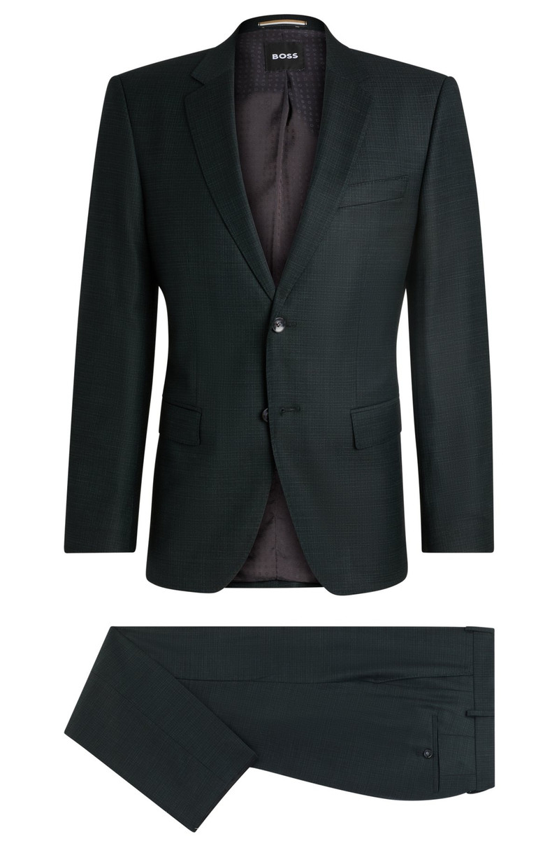 SLIM-FIT SUIT IN MICRO-PATTERNED STRETCH WOOL 8