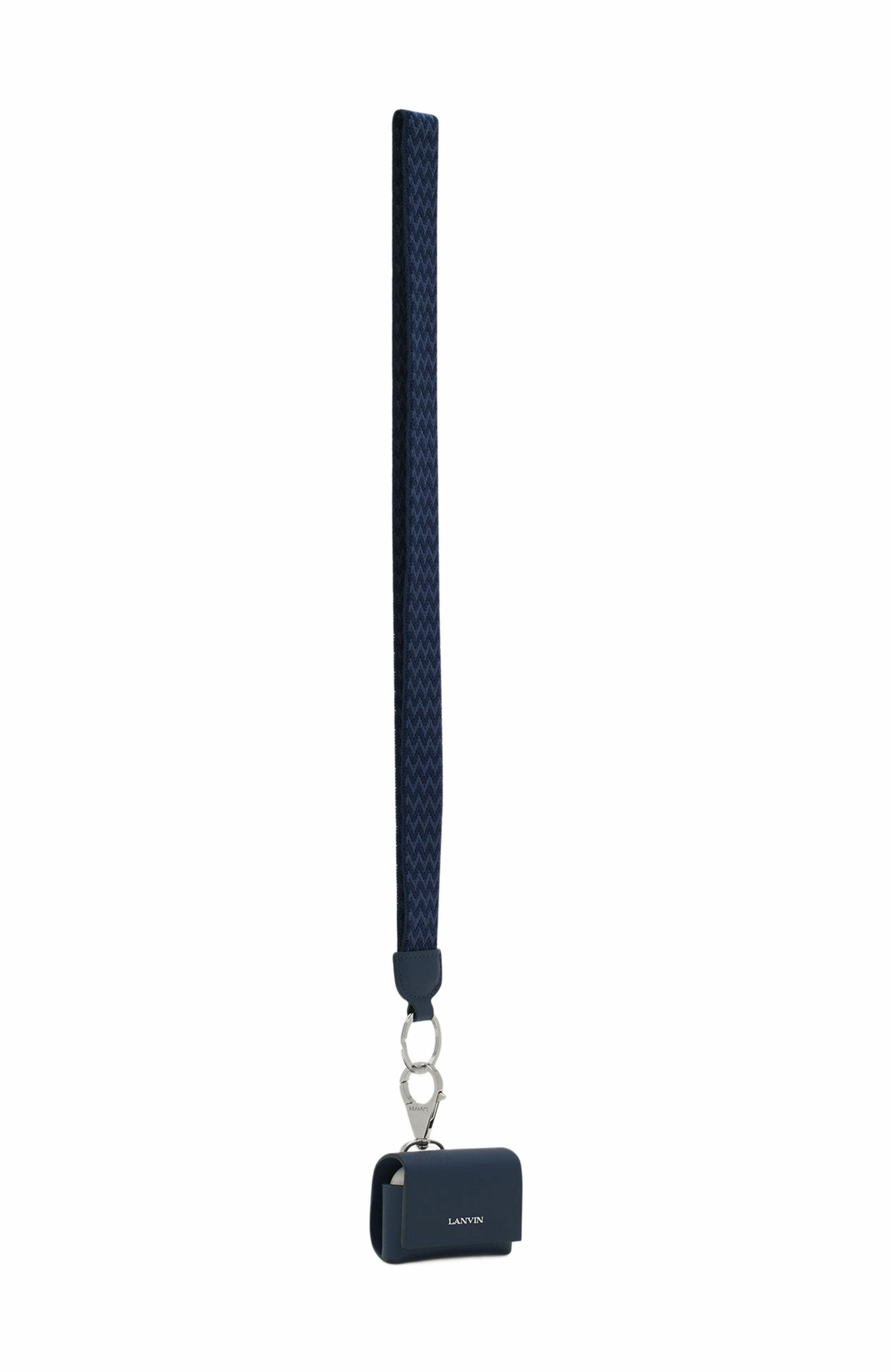 Lanvin Signature Leather Case For Airpods Pro in Petrol Blue at Nordstrom - 2