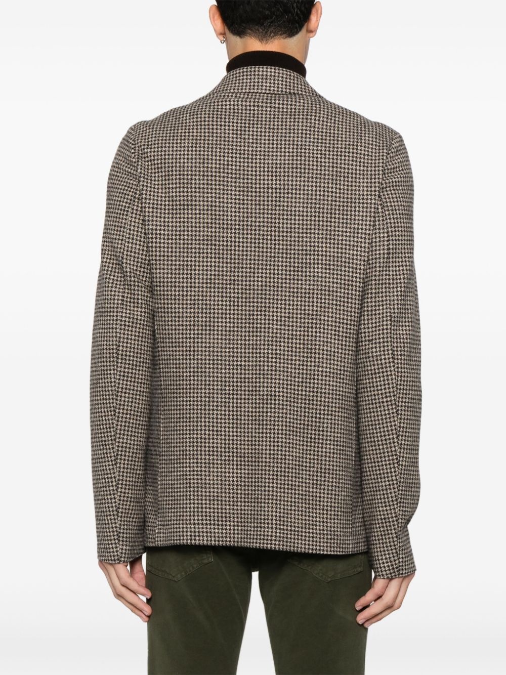 houndstooth-pattern blazer - 4