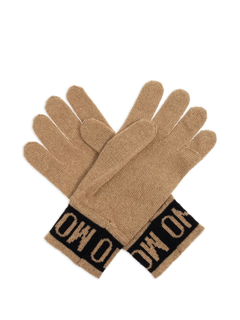 logo-intarsia gloves - 3